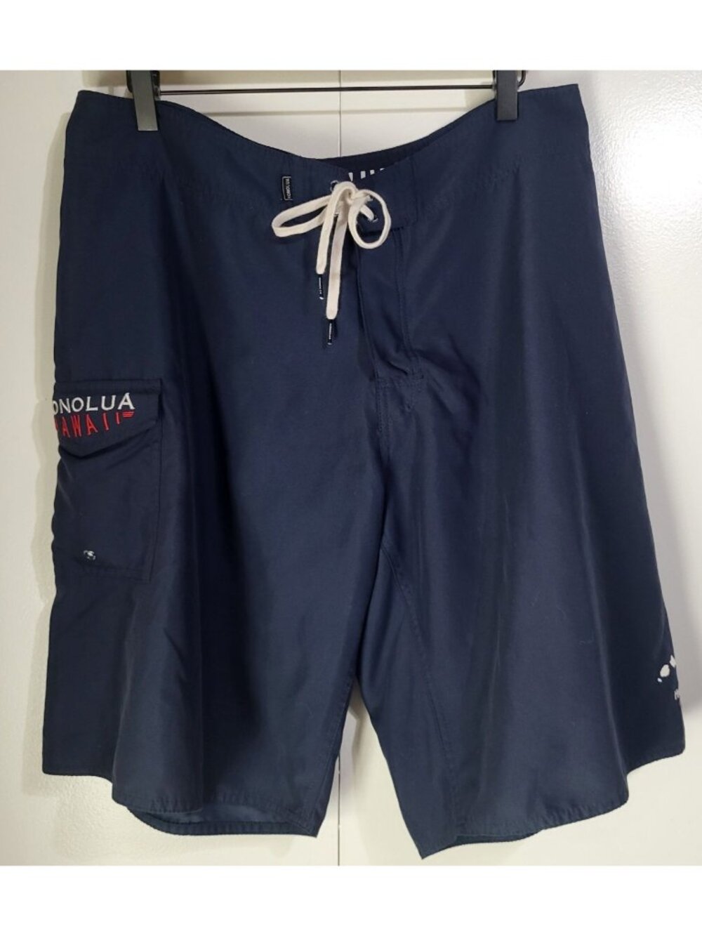 Honolua Surf Co Men SZ 36 Navy Blue Board Shorts Swim Trunks Hawaiian Cargo